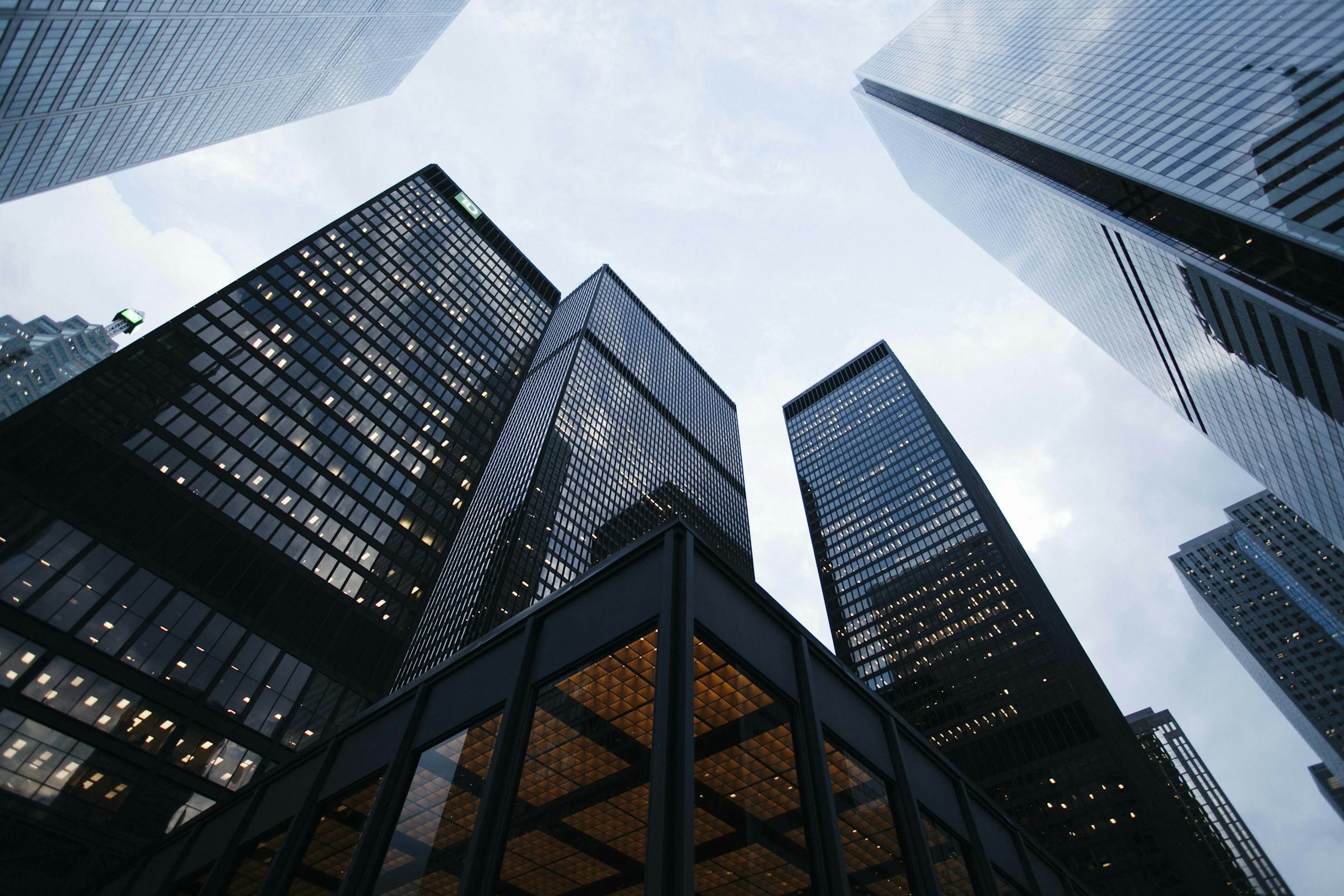 Modern commercial office towers